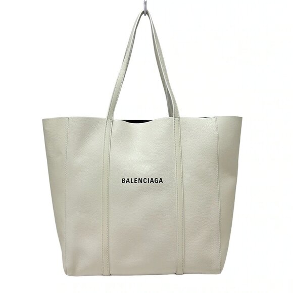 Auth BALENCIAGA Everyday Small Tote Bag 551812 White Leather - Tote Bag - Picture 1 of 8